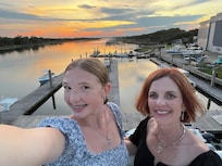 Selfie with a beautiful background view