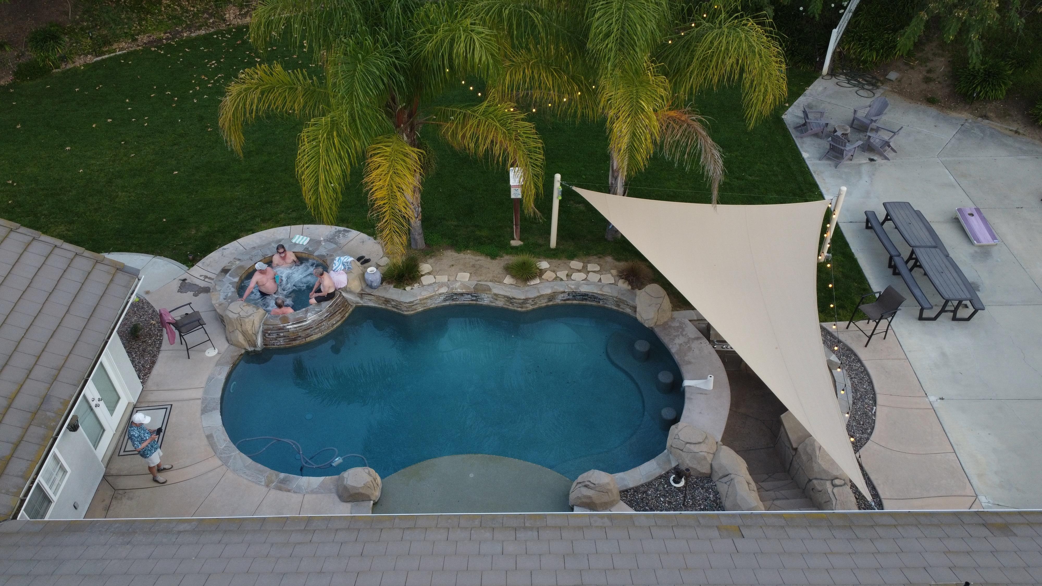 Relaxing in the spa after a day of golf