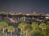Balcony view at night