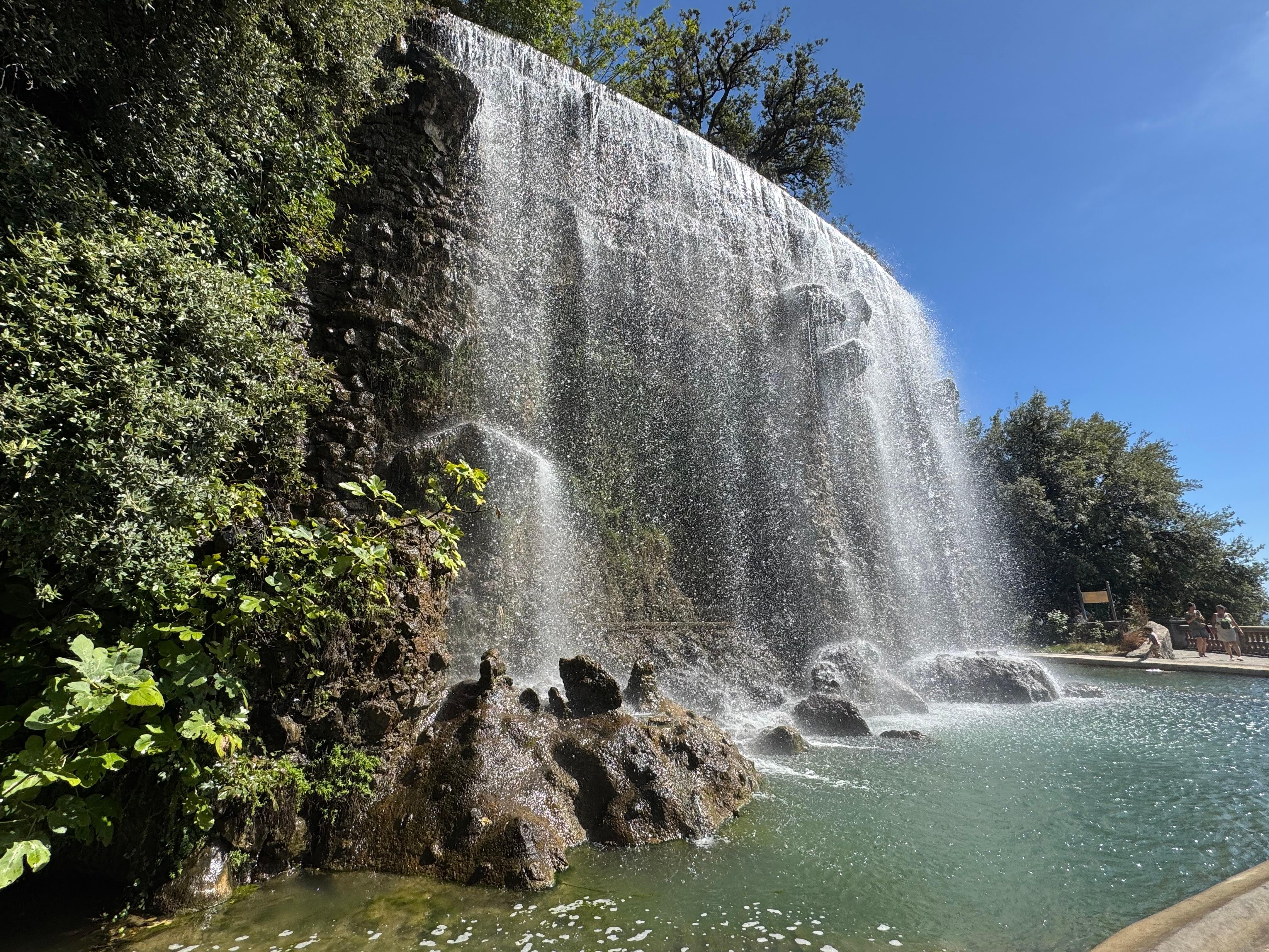 Park above the hotel via the elevator to the left of the hotel.