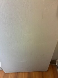 Bathroom door had blood on it