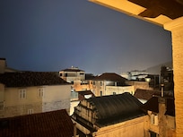 Night time view from the roof terrace