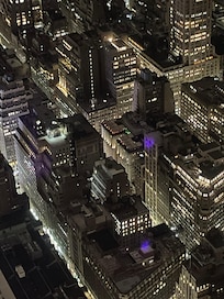 You can see the roof top of the Hotel from the Empire State Building.