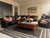 The house had so many great spaces for the family to hang out together after the kids were done swimming for the day.