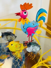 Cute colorful decor.