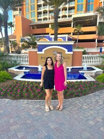 Front of the resort where you can catch the free trolley into town