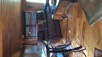 Inside cabin. All beautifully decorated...