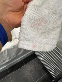 Dirty stained towel