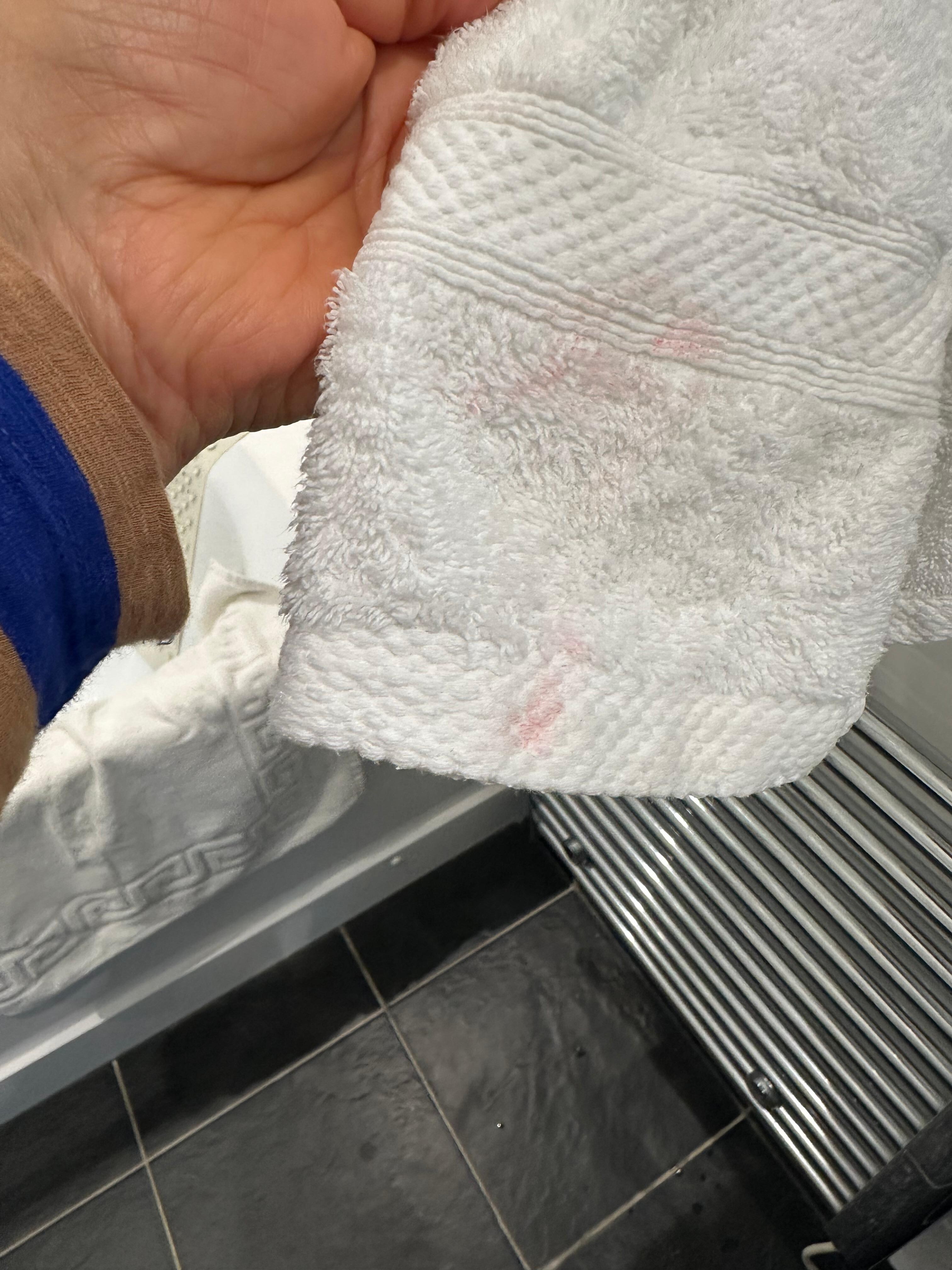 Dirty stained towel