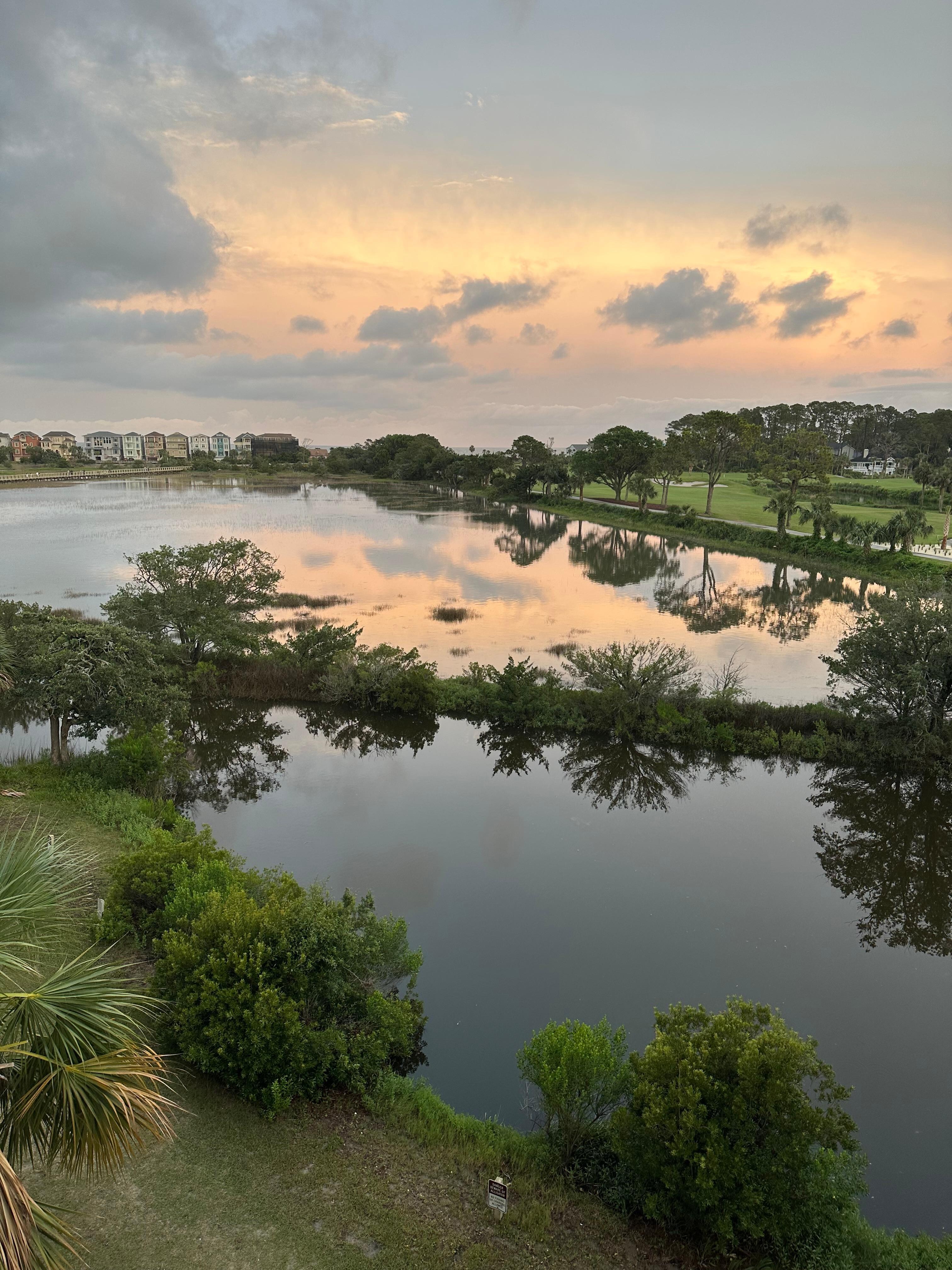 Sunset from our balcony. 