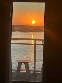 Sunset from the room’s balcony