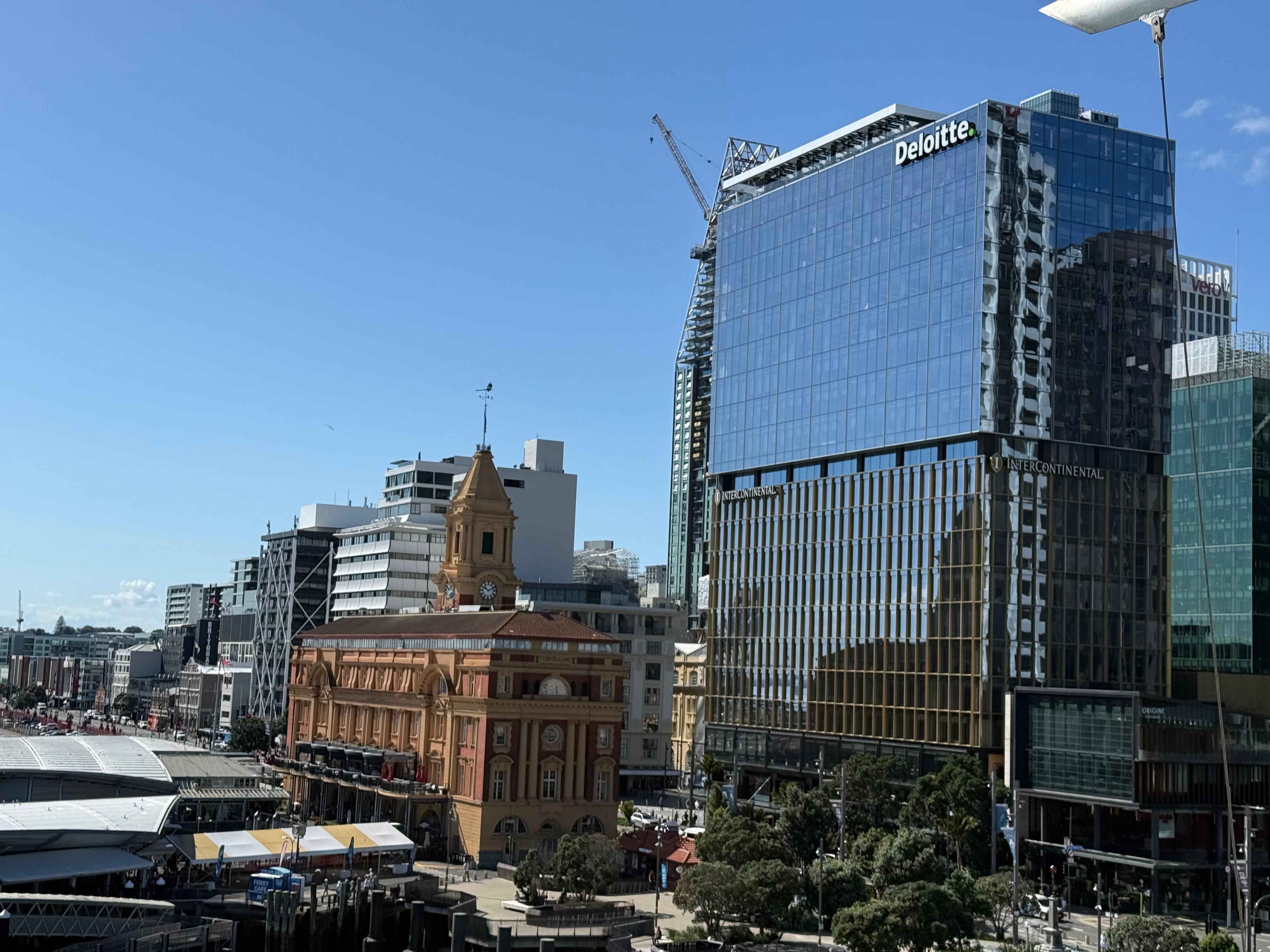 Closer shot of downtown. 