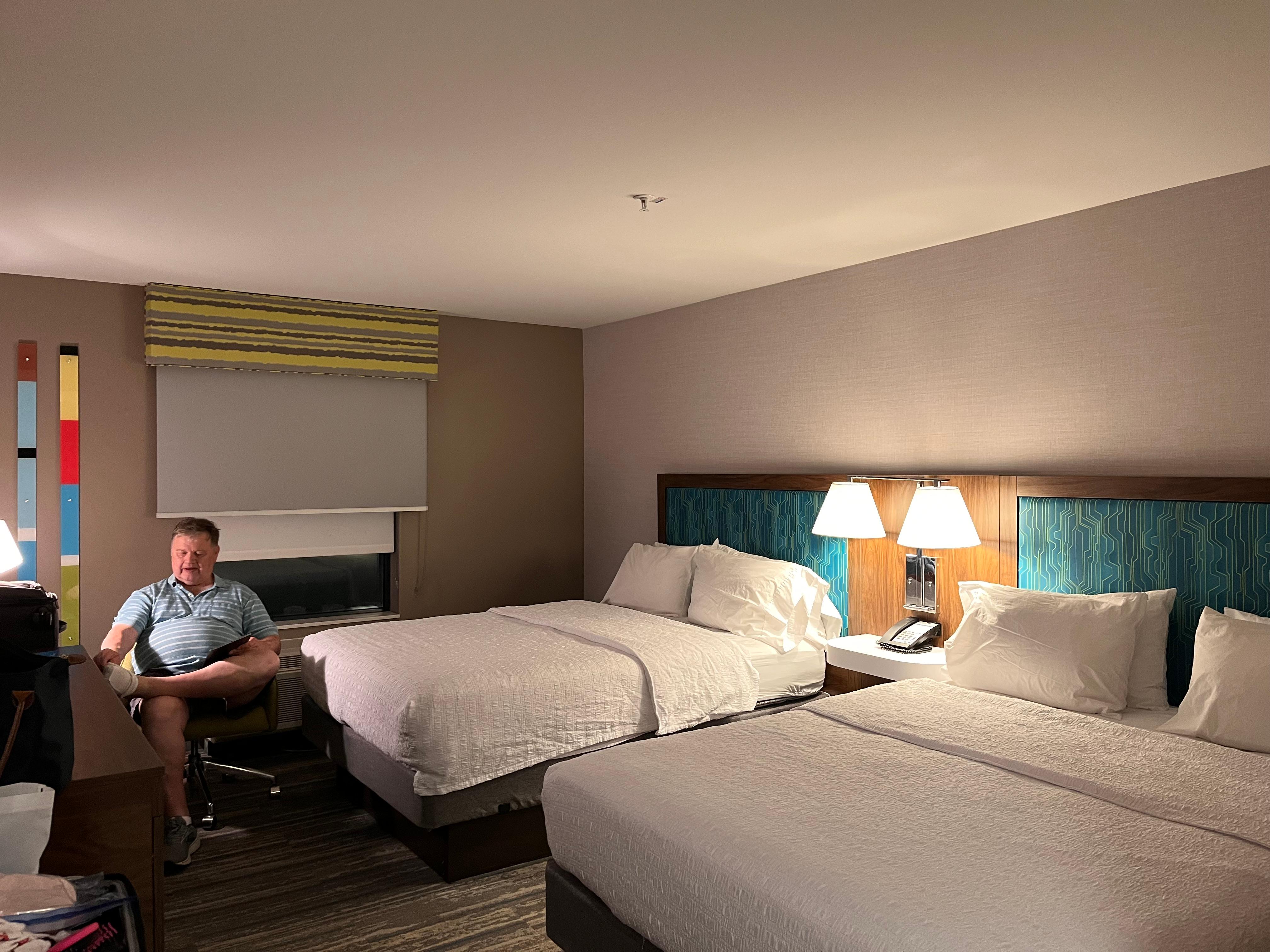 Nice beds; quiet air conditioner