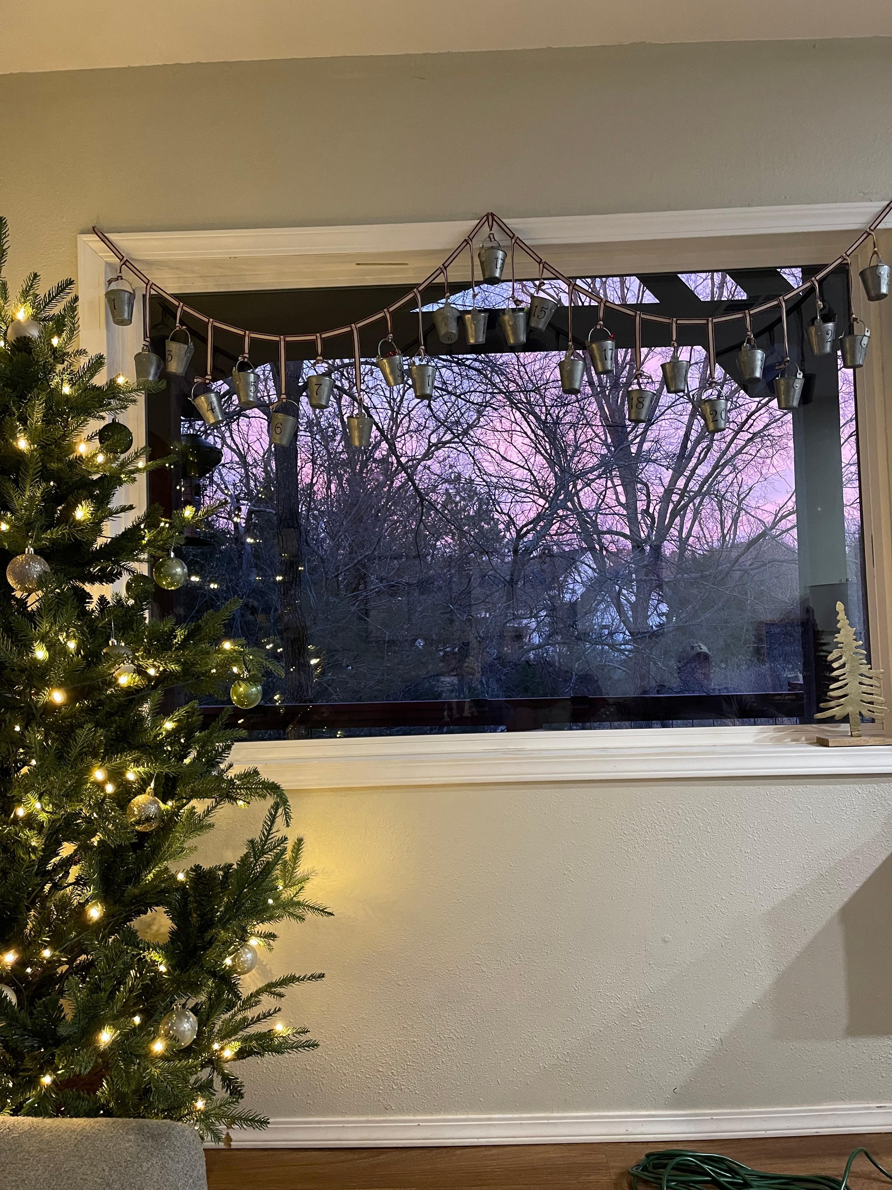Living room, sunset view. 