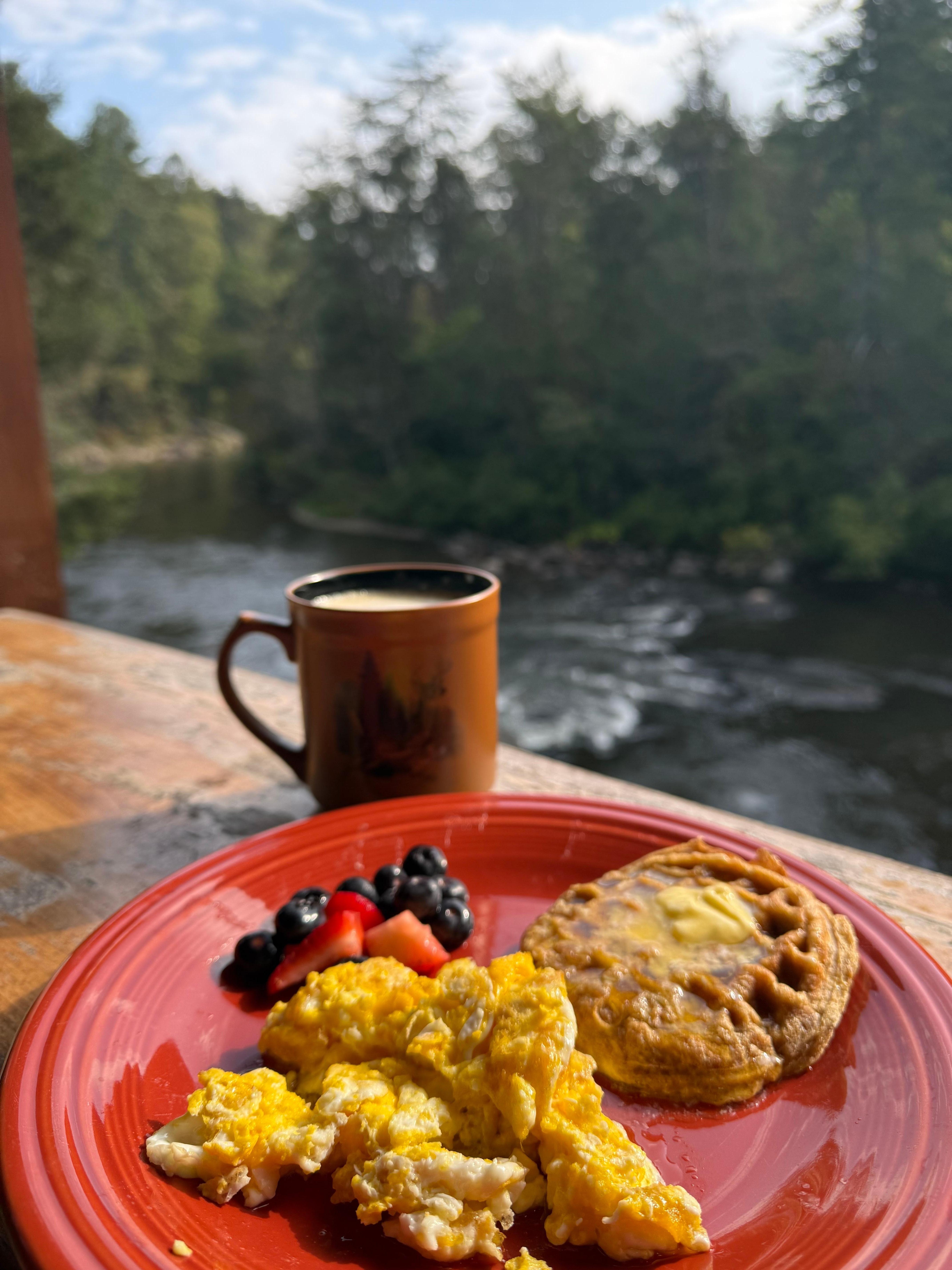Breakfast with a view. 