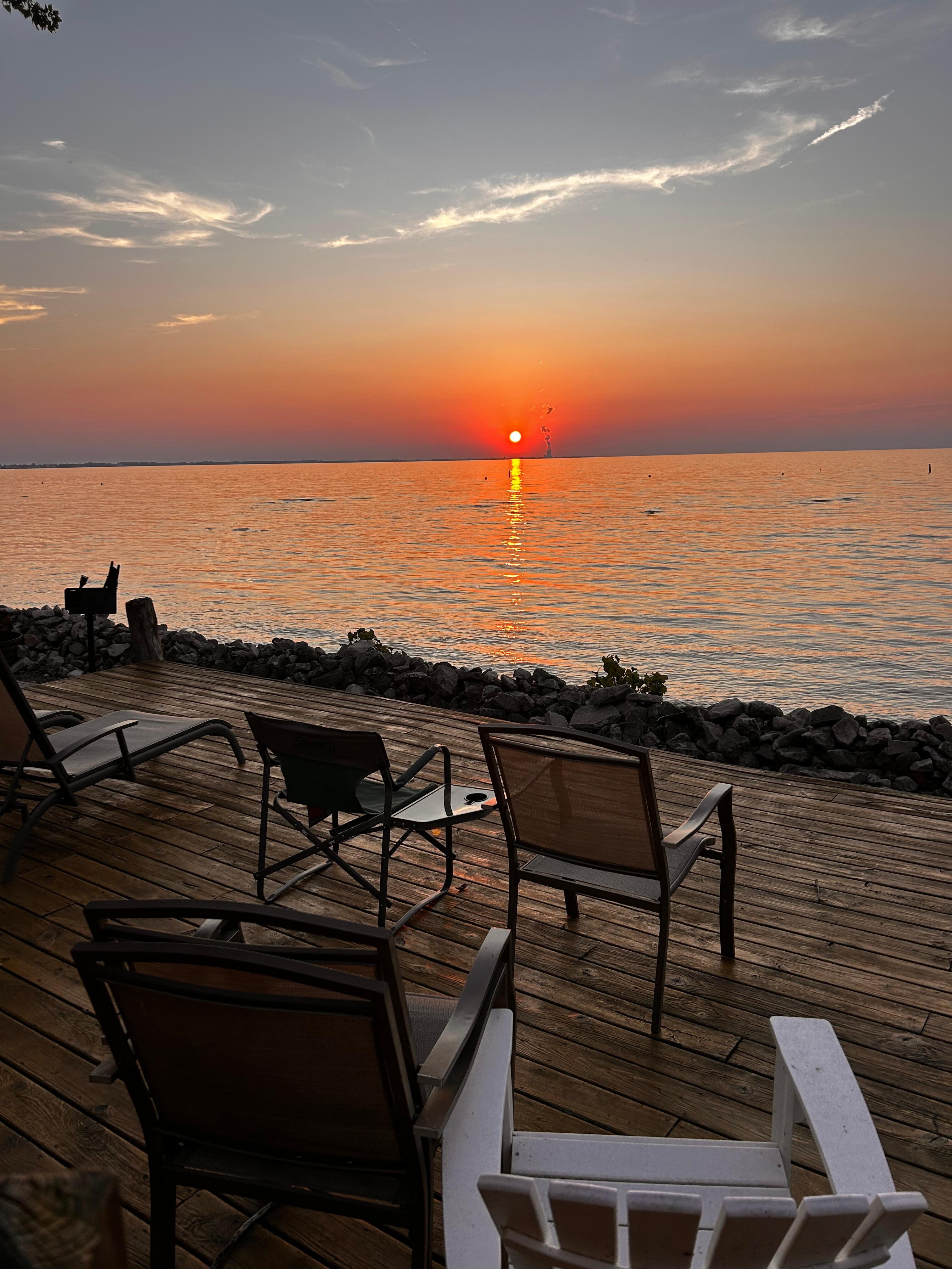 Sunset on the deck