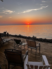 Sunset on the deck