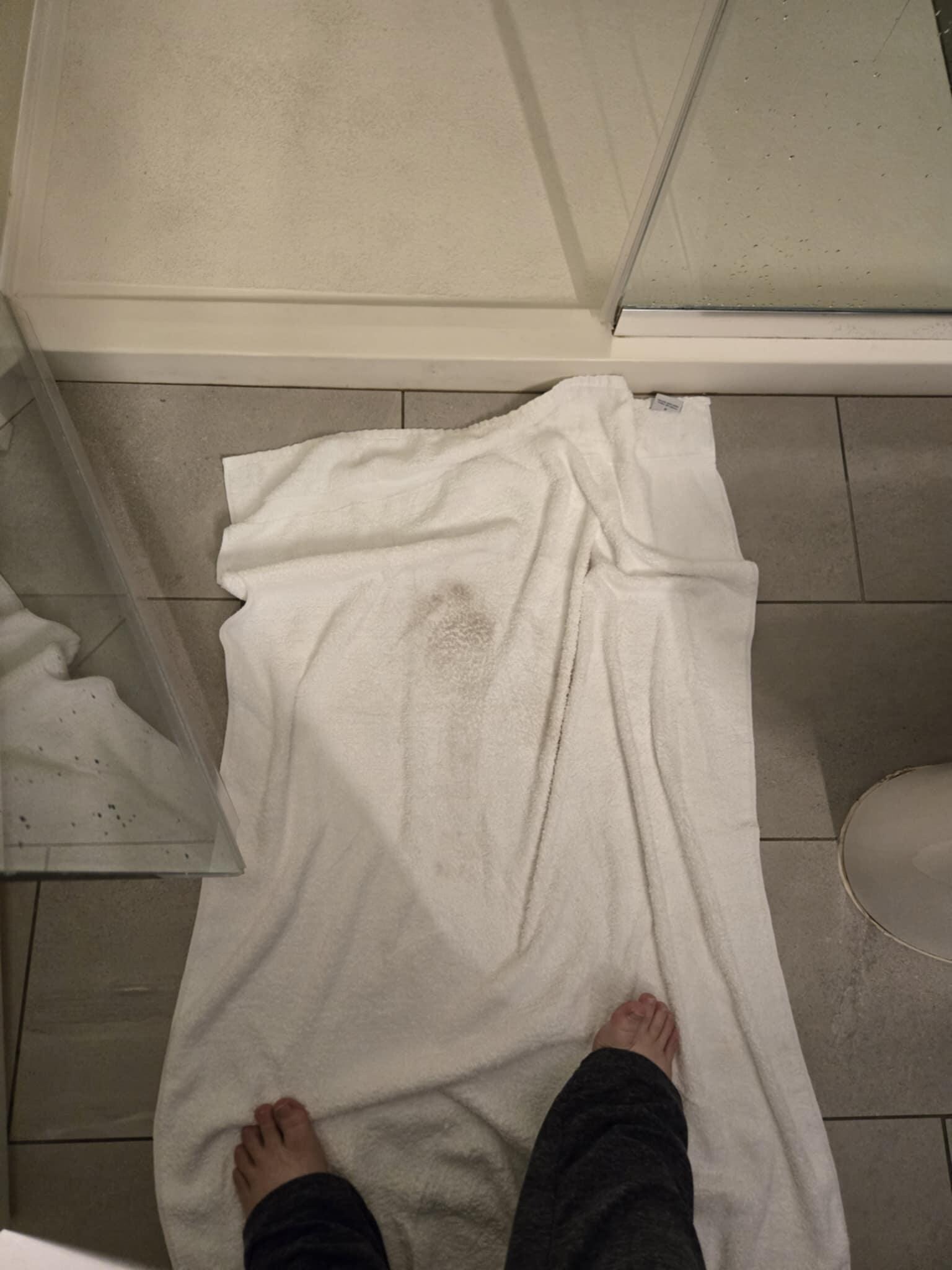 Water cleaned up off of floor