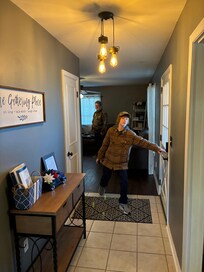 Long bright clean hallway