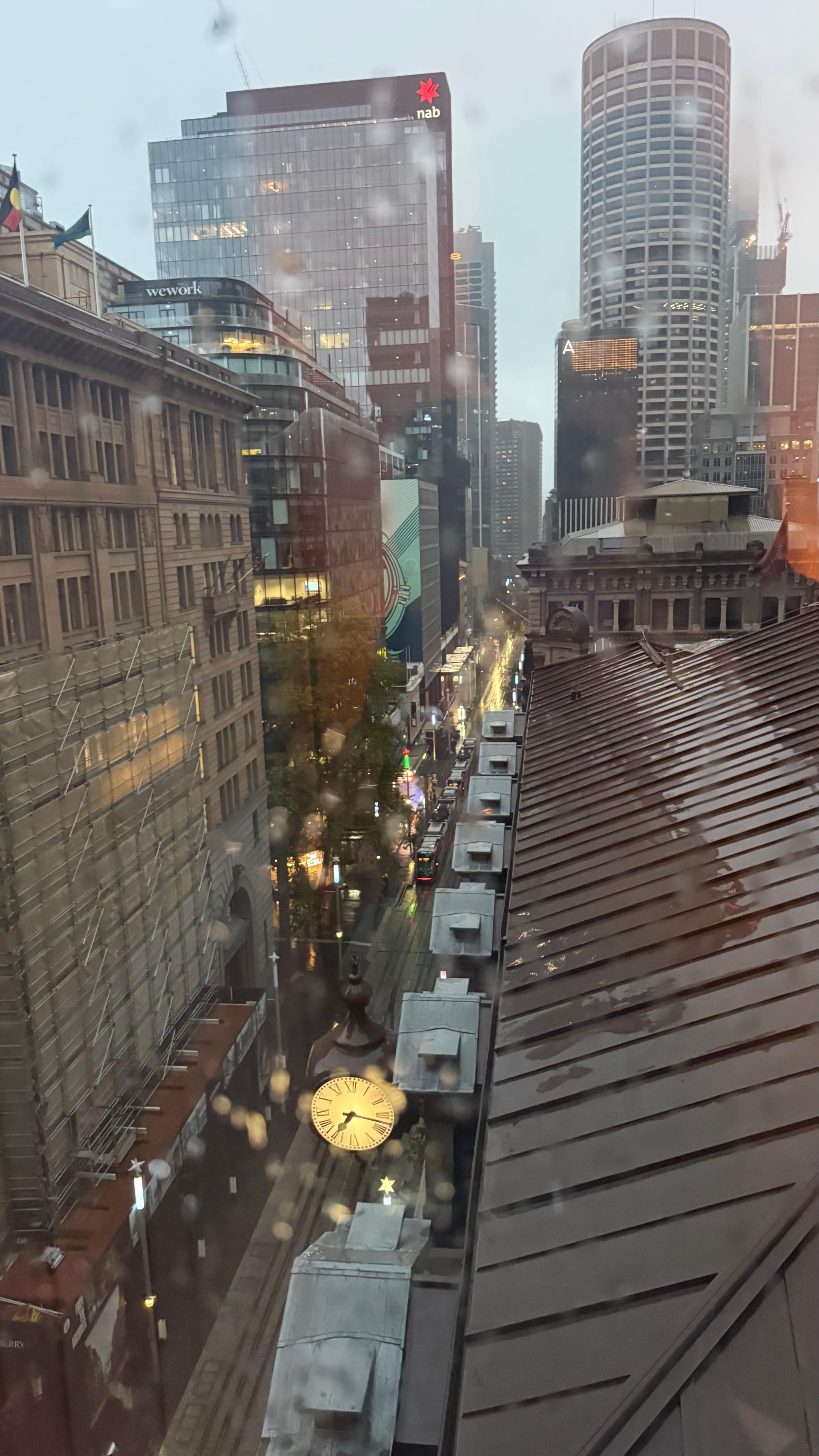 View from corner suite room down George St. 