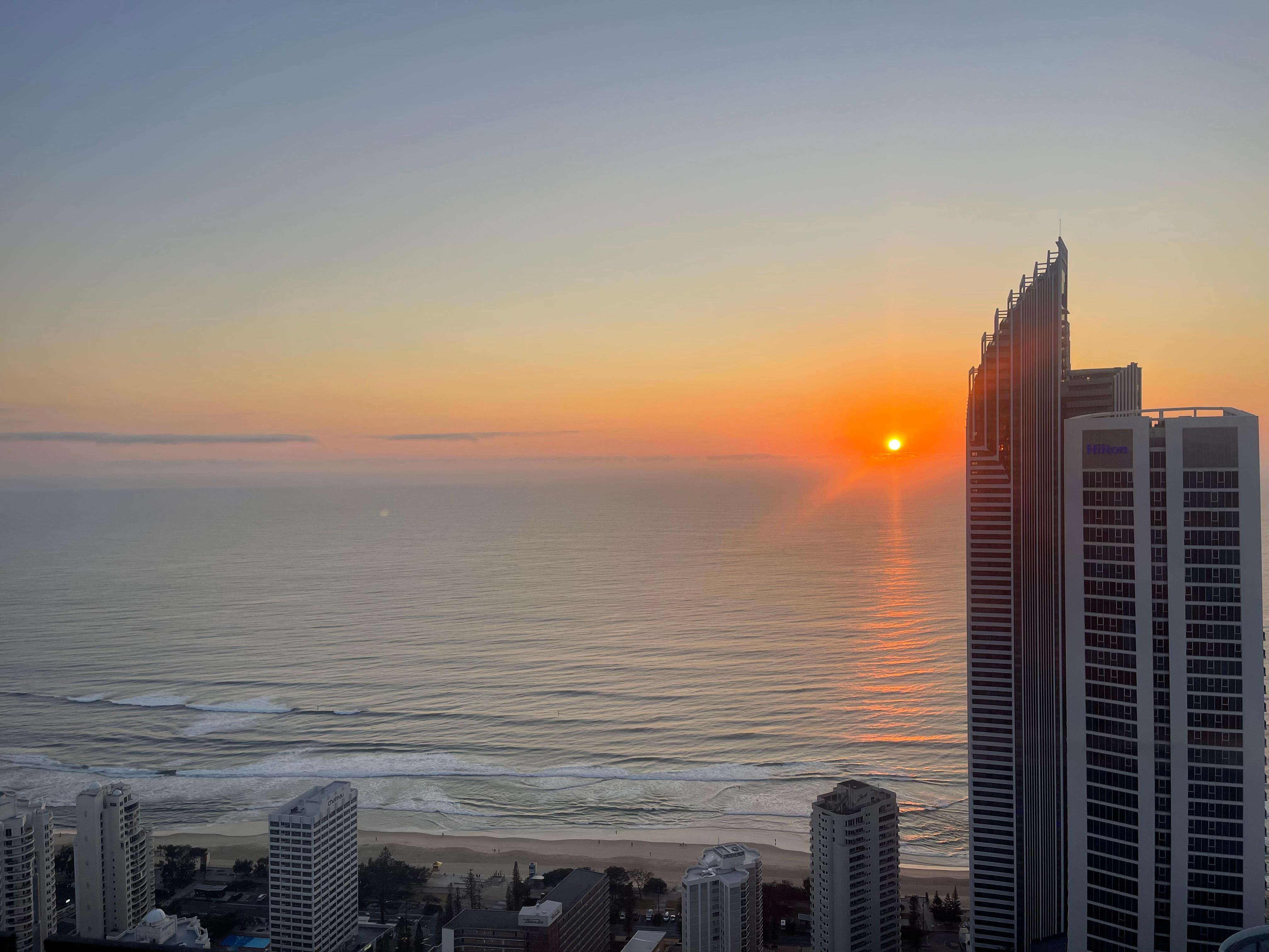 Sunrise from master bedroom