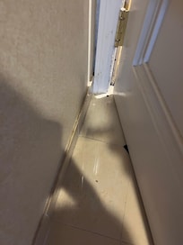 Dirty floor upon entry.