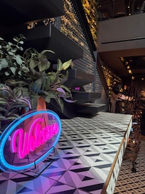 Welcome sign in lobby