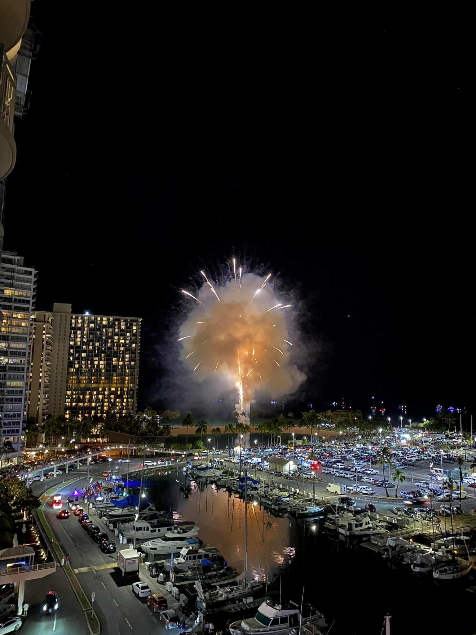 Best view of the Friday night fireworks 