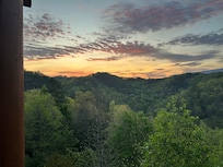 Sunrise from the cabin porch