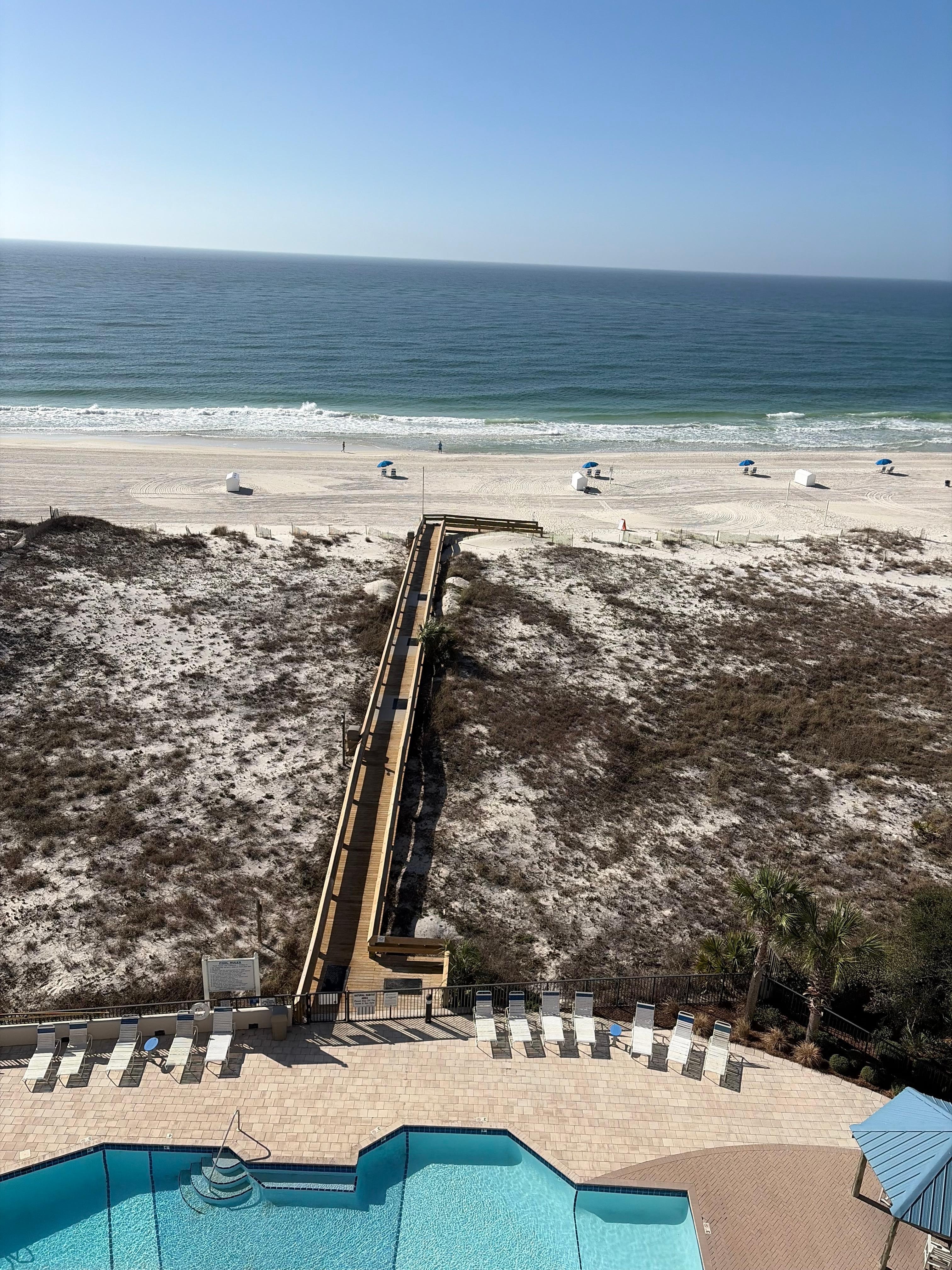 Beach view from balcony 