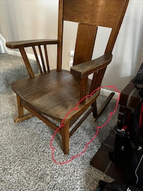 Broken rocking chair