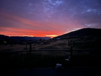 Sun rise from the rear porch
