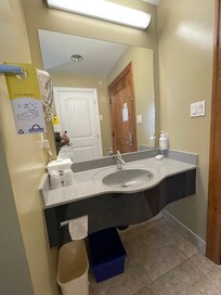 Clean restroom.