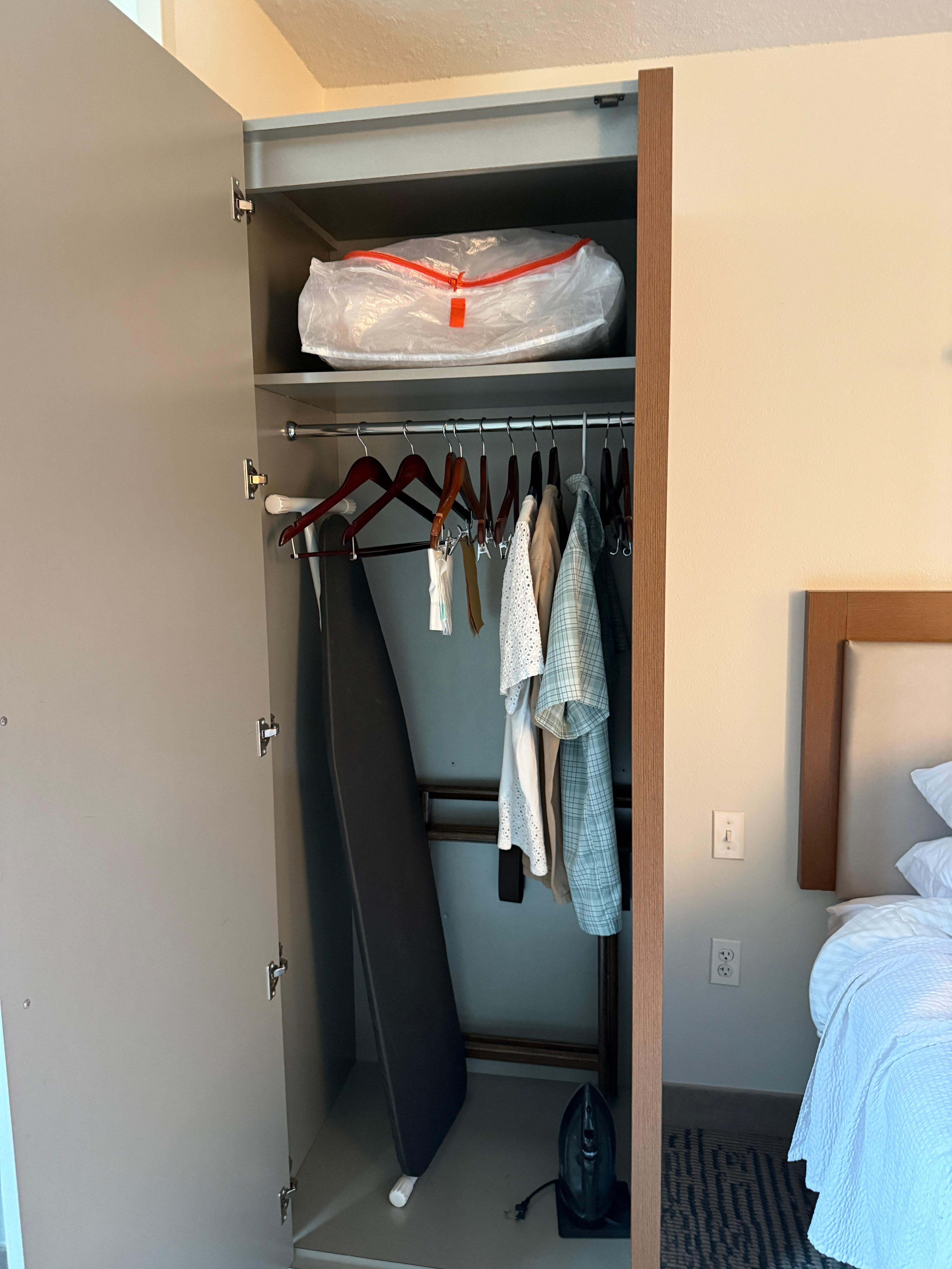 Small closet. 