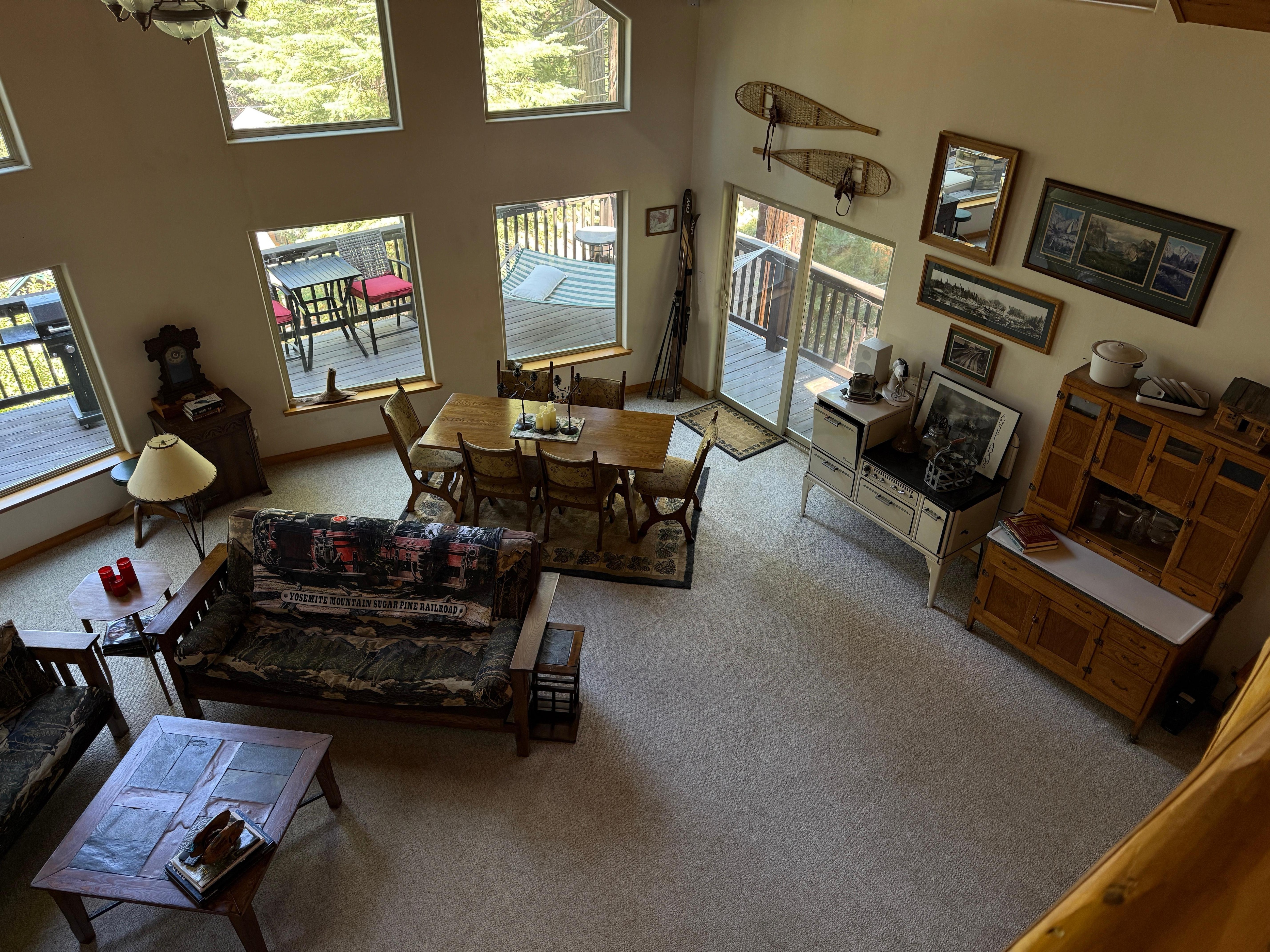 The loft/balcony gives a great perspective of the spacious great room.