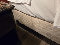 Bed one appears to bed a stain not sure if what kind of liquid...