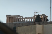 View of Parthenon from deck (I zoomed in a bit…it’s tinier with the naked eye)