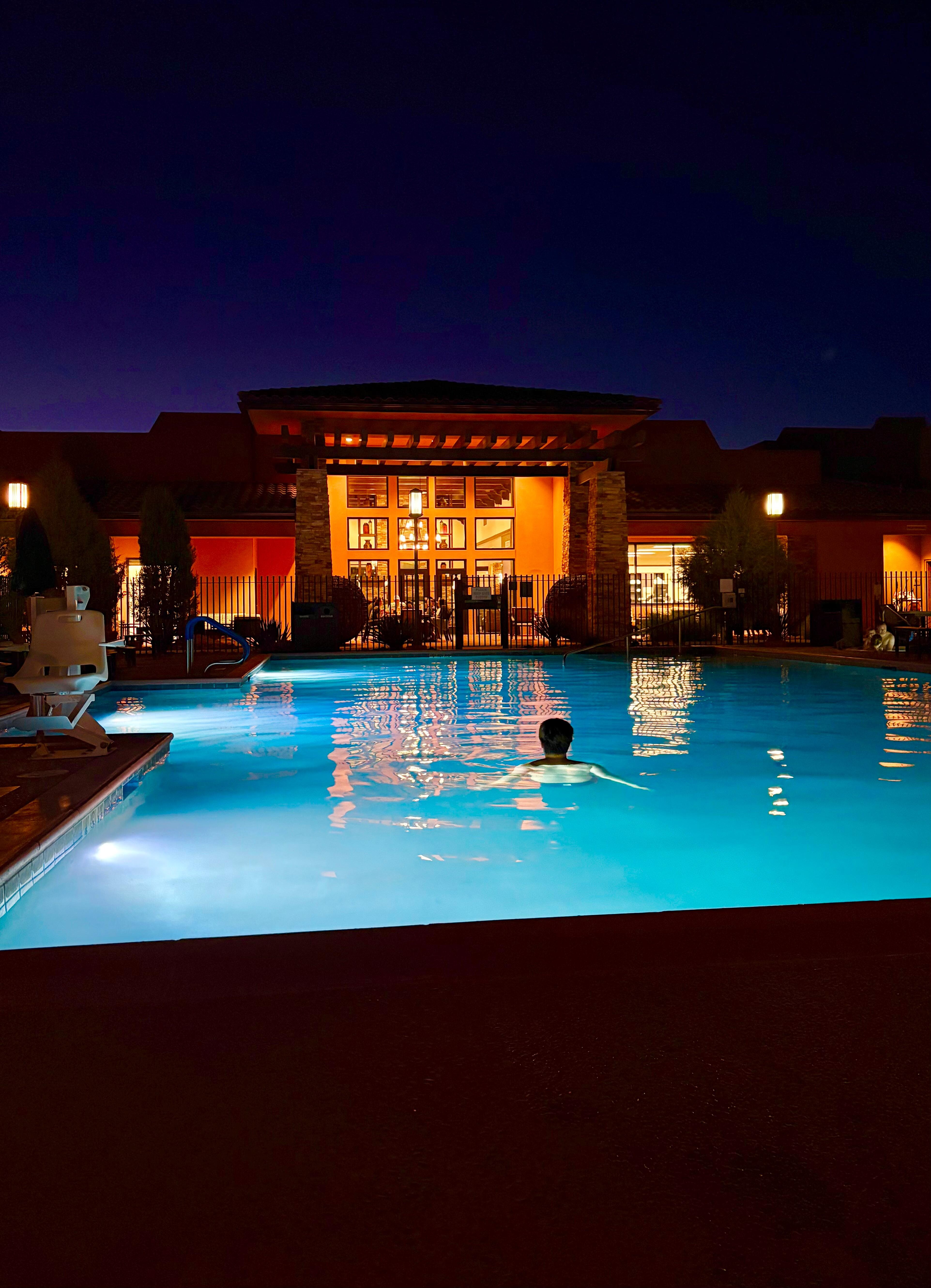 Pool at night