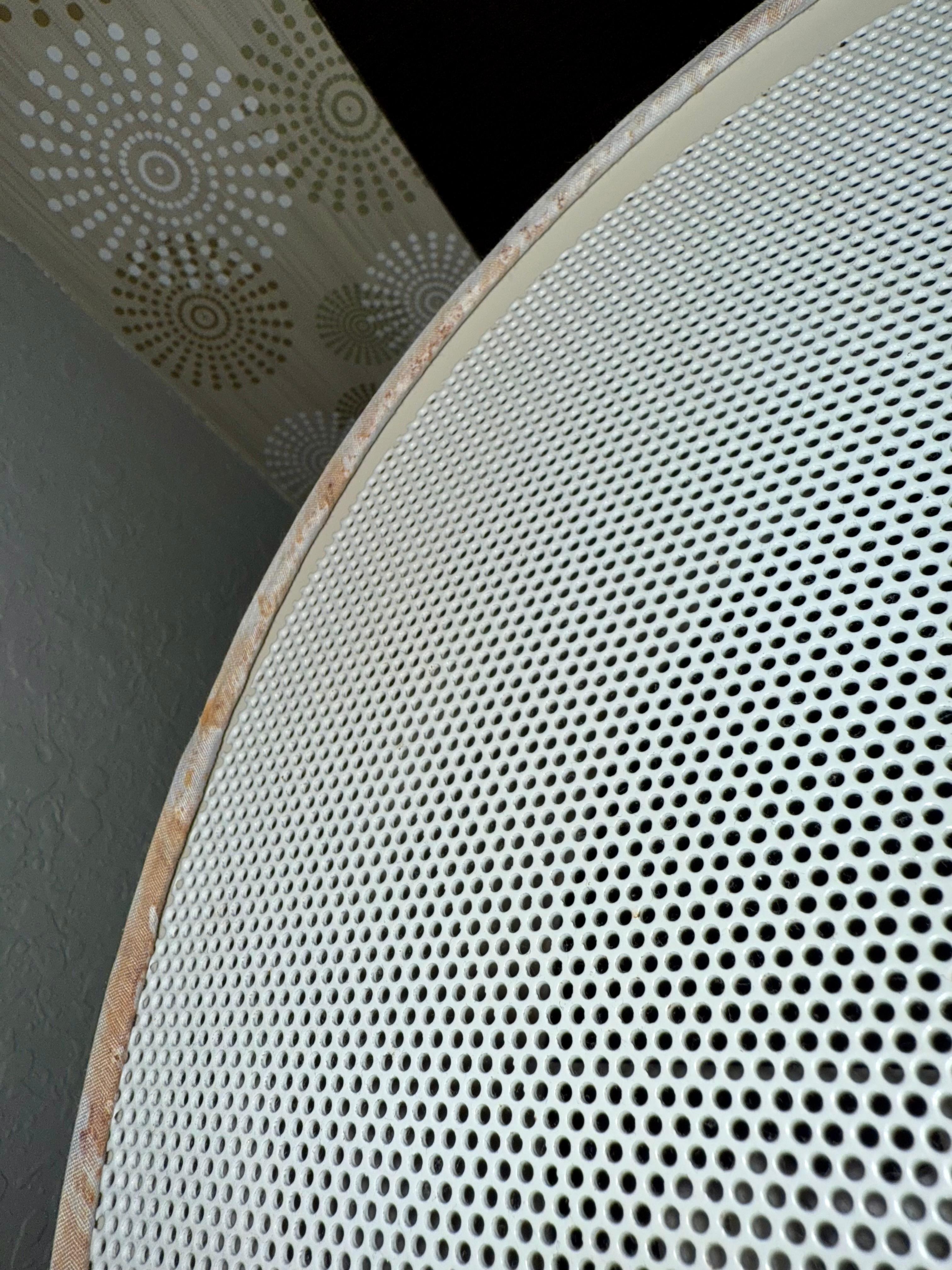what appears to be blood on the lamp. 