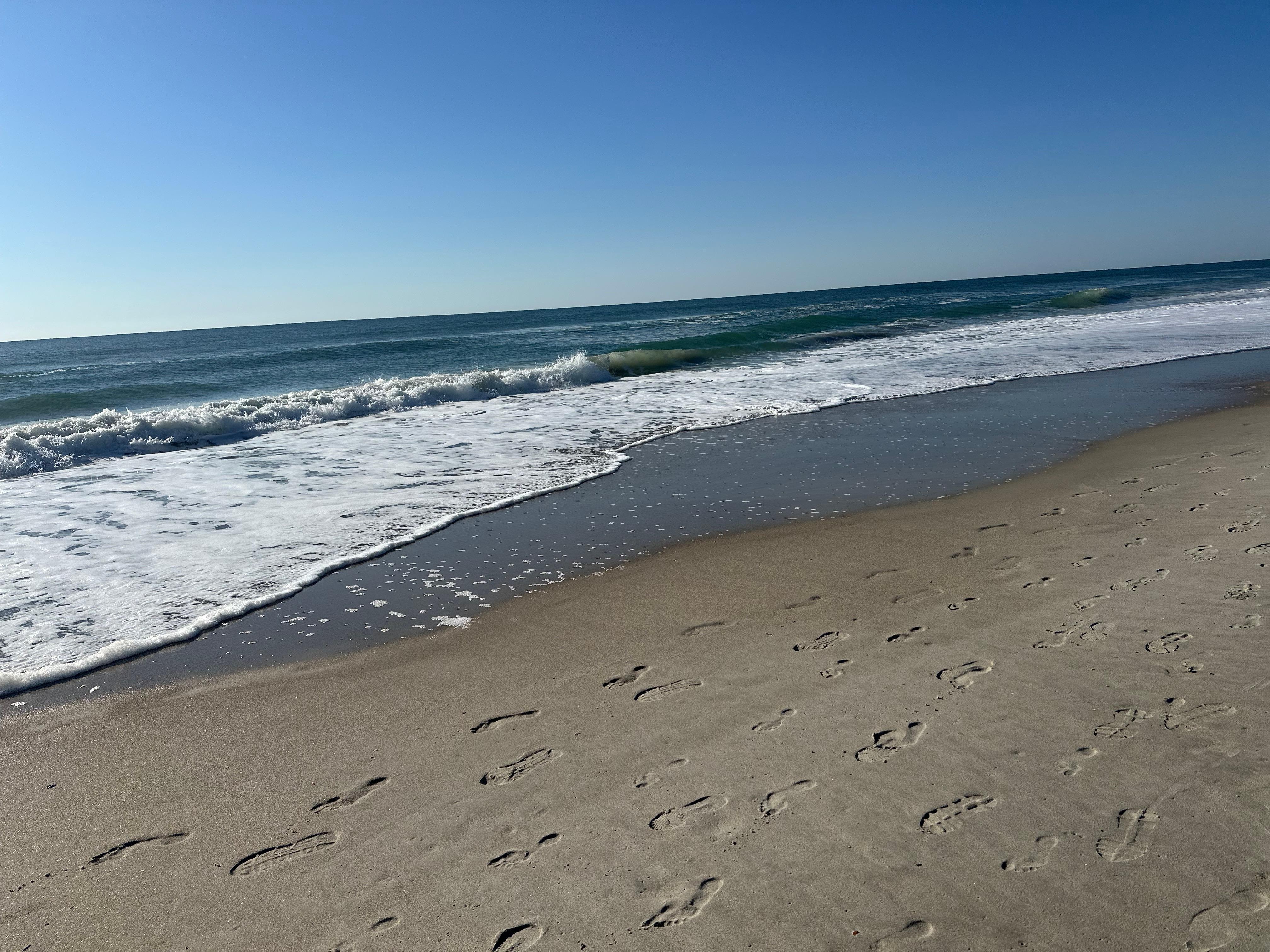 The beach right outside condo 