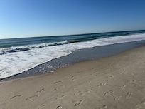 The beach right outside condo