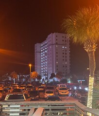 Condo at night from across the street.