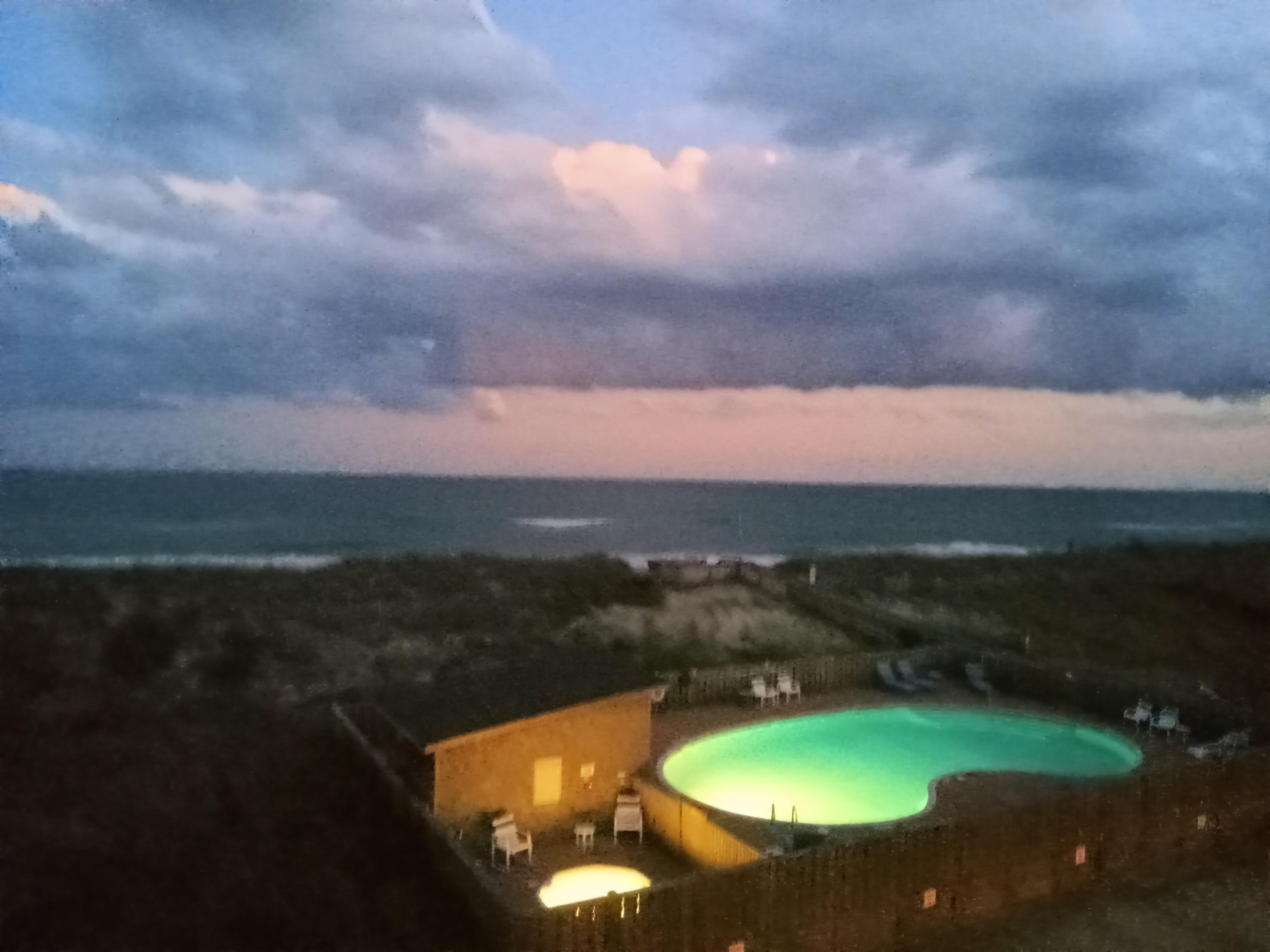 Night view from balcony.