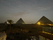 View from roof terrace on a night