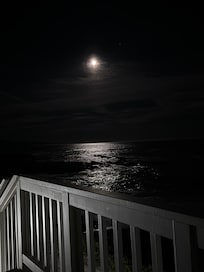 High moon b&w from the porch.