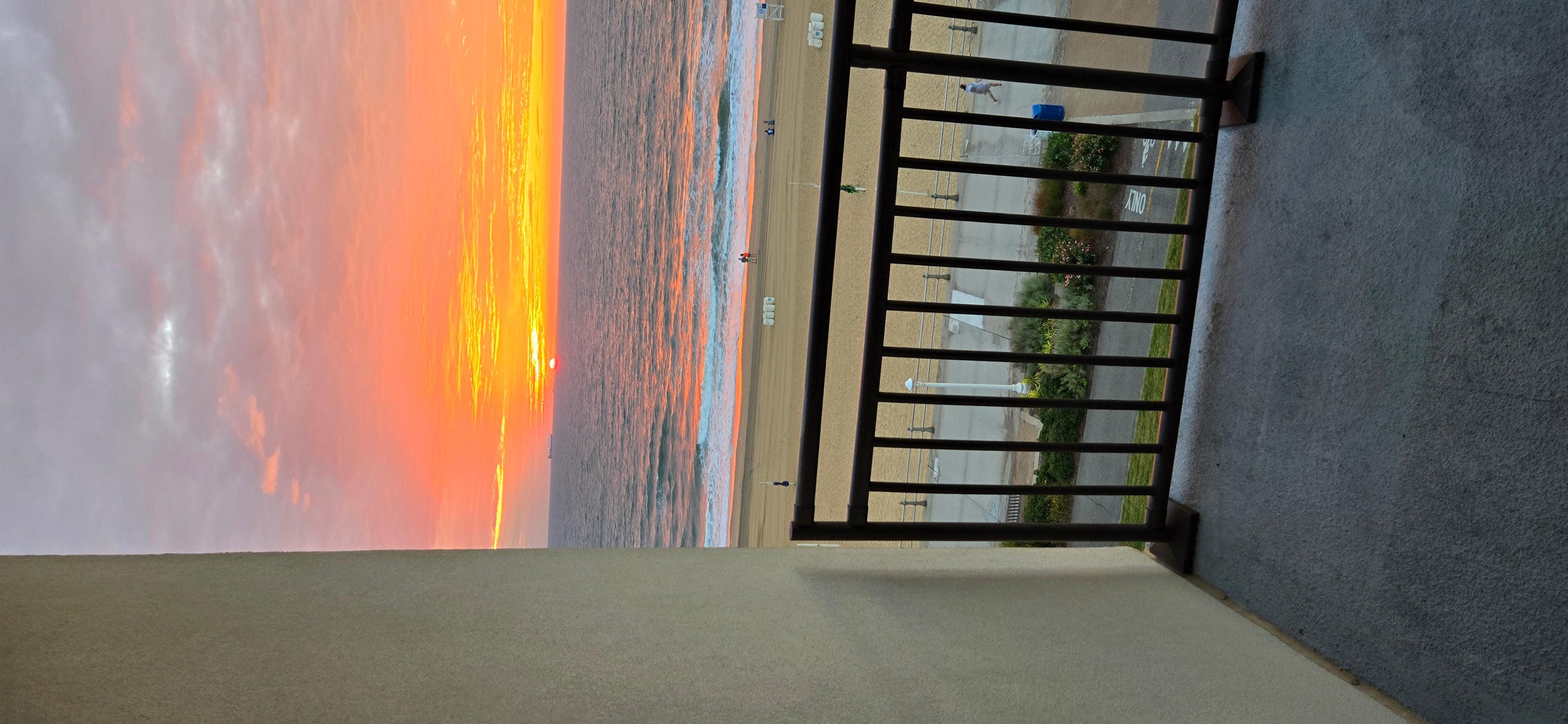 Sunrise from ocean view room. 