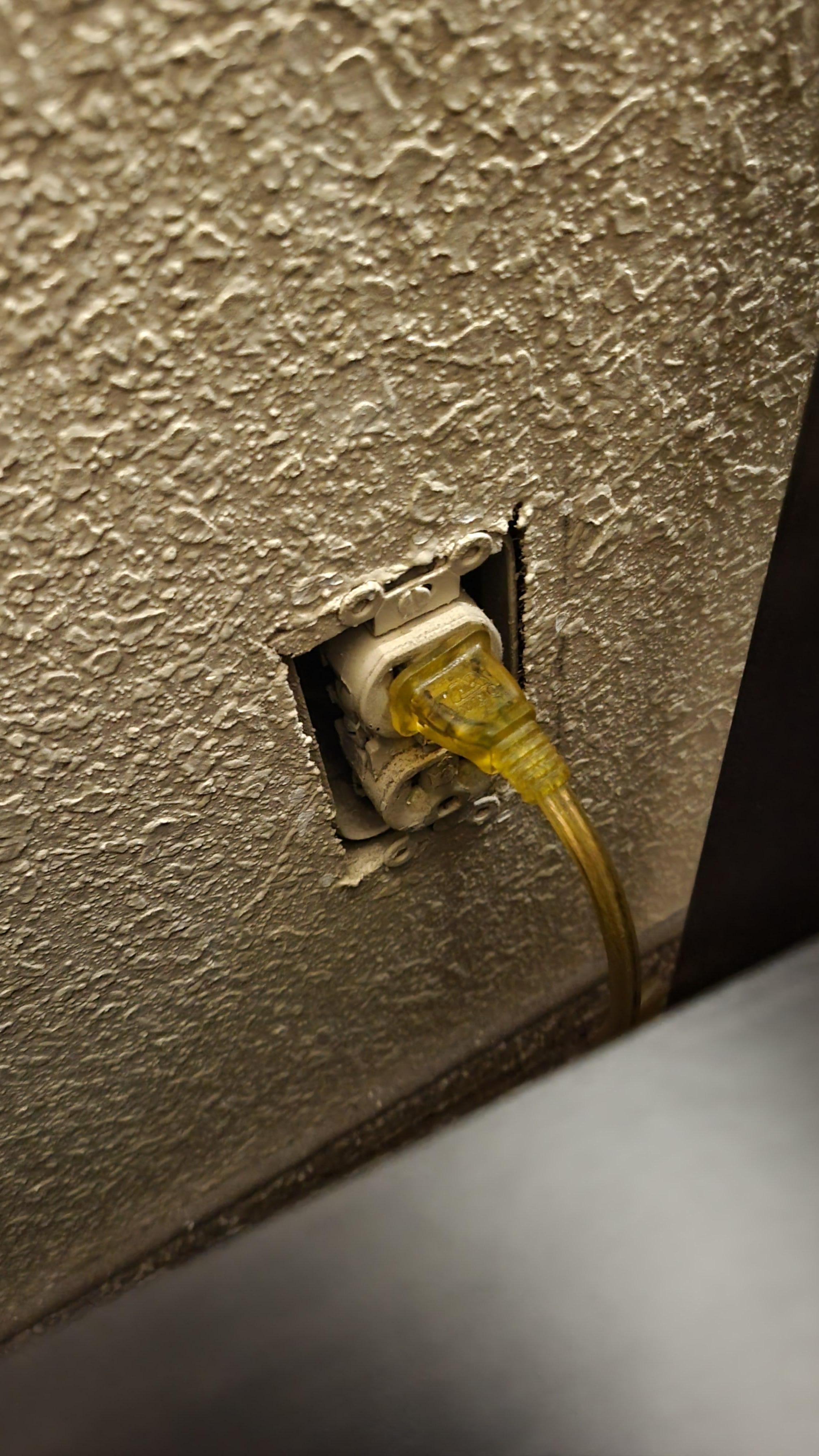 This was the one of the outlets in our room.