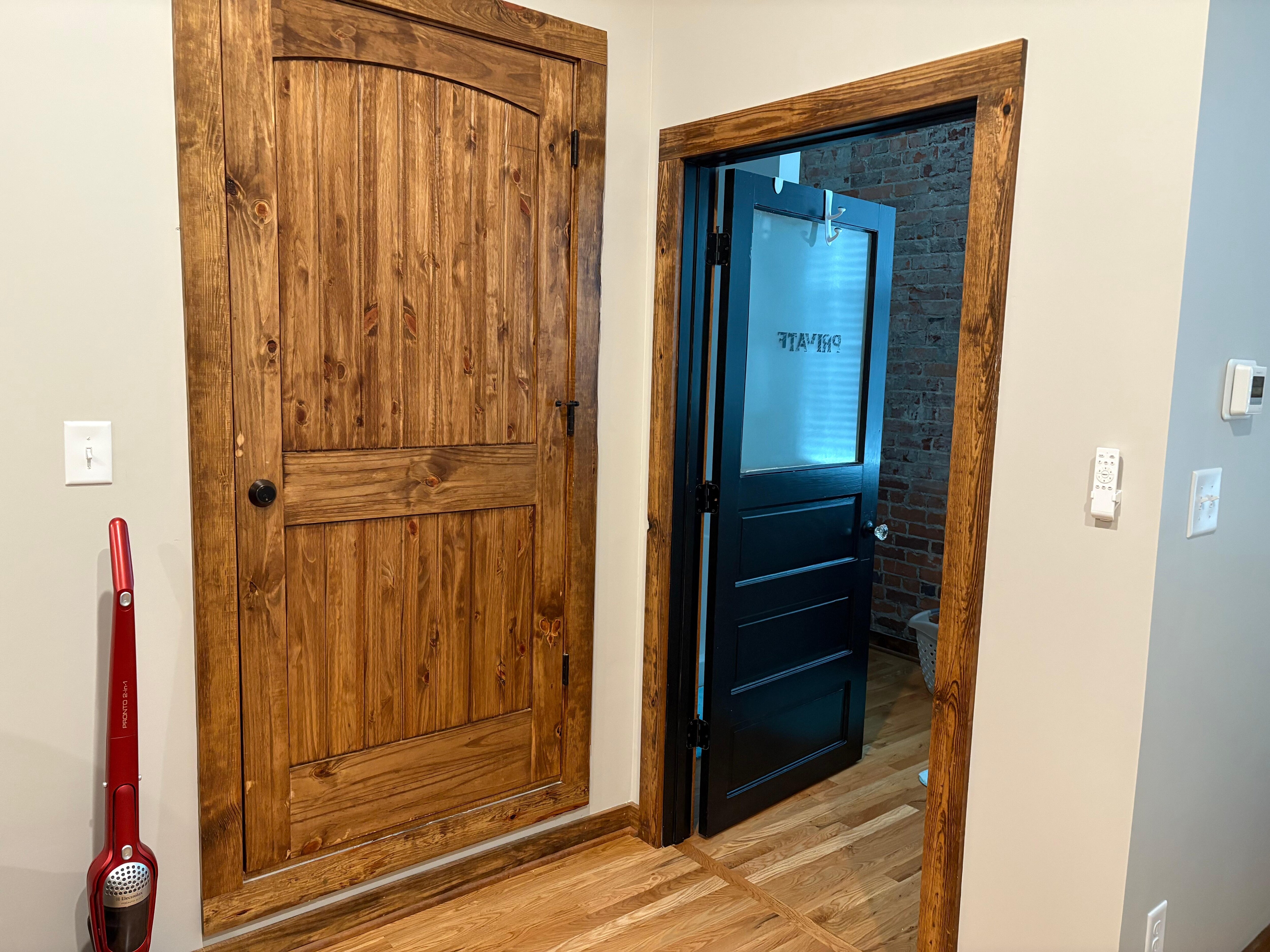 Historic doors by the bathroom 