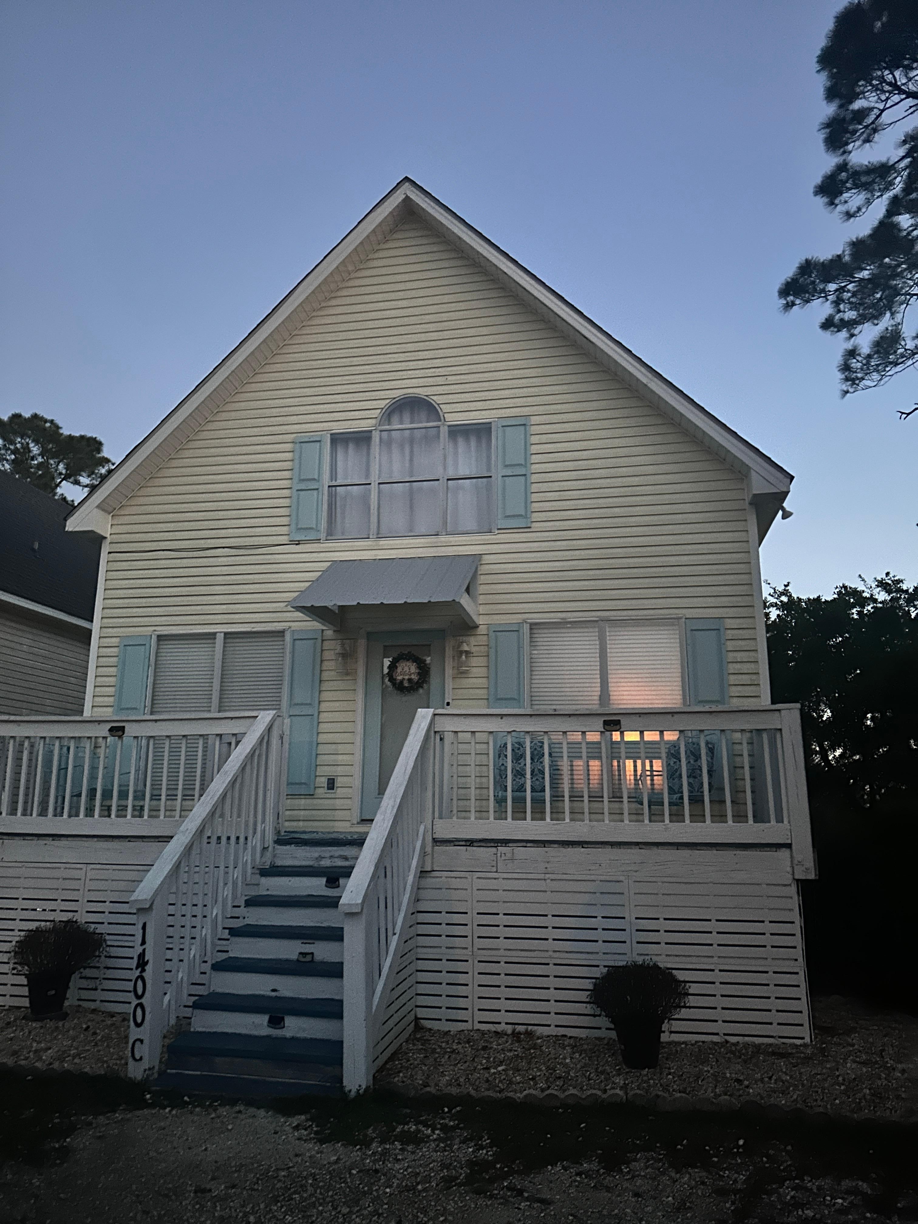 Front of the cottage