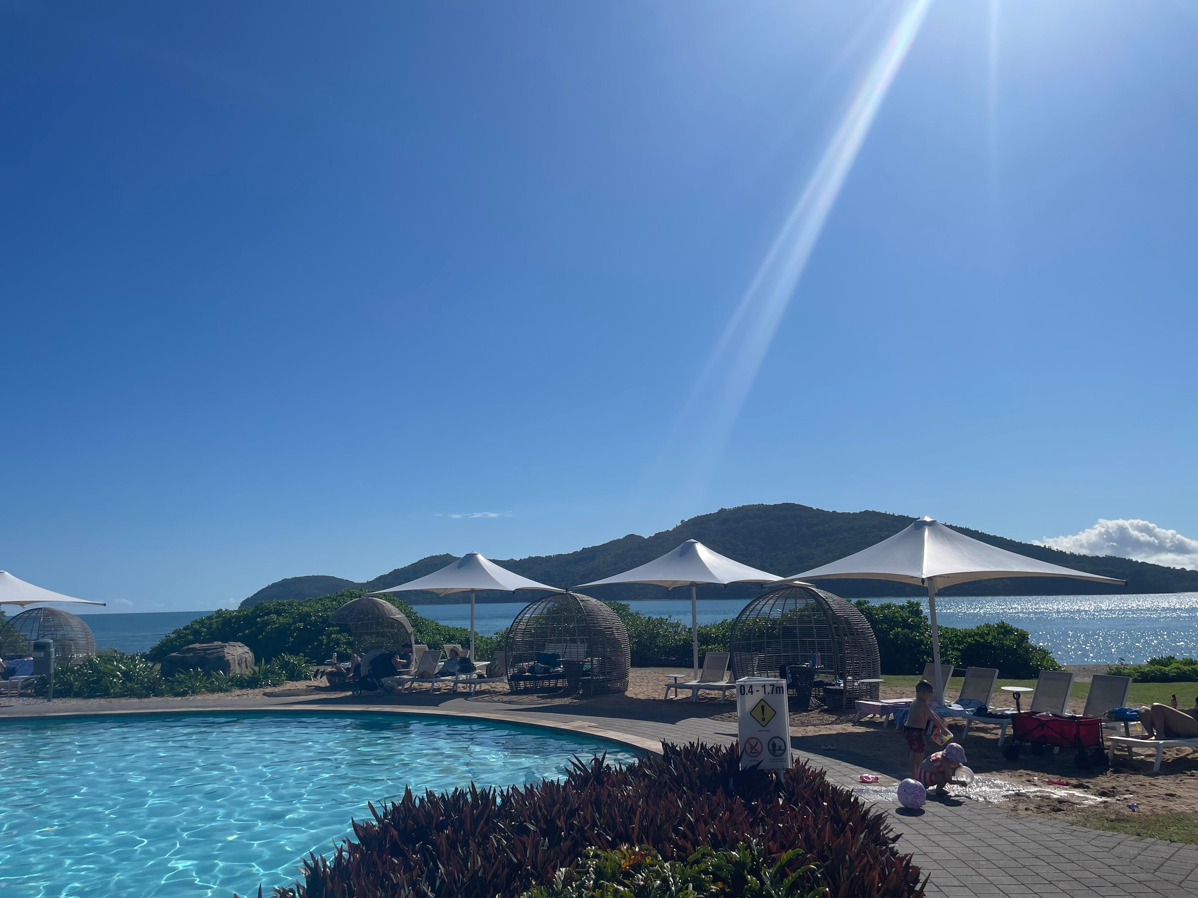 Pool side kabanas 